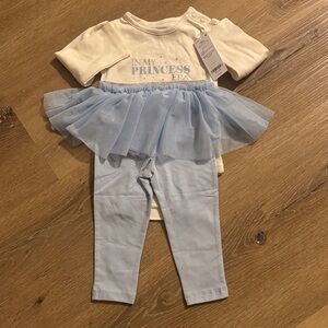 Carter's Cream and Blue Kids Matching Set